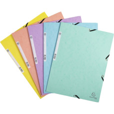 Exacompta Exacompta 55560E, Conventional file folder, A4, Pressboard, Assorted colours, Blue, Coral, Green, Mauve, Yellow, 250 sheets, 400 g/m²