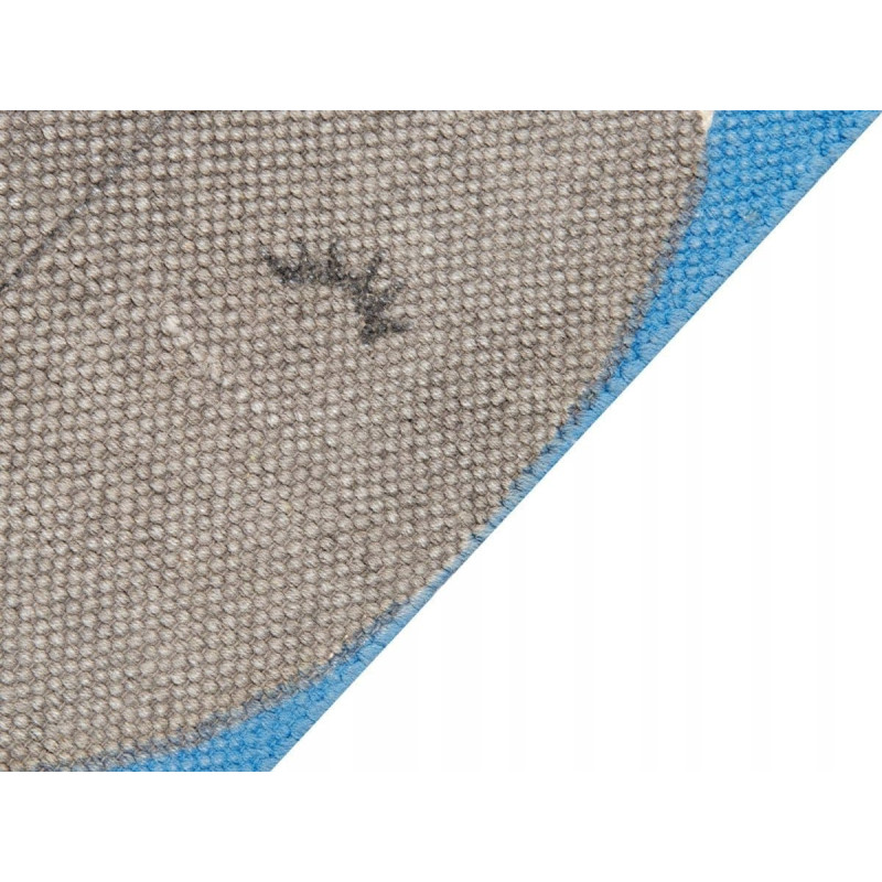 Beliani Dywan dziecięcy bawełniany motyw wieloryba 80 x 150 cm niebieski BALABANG Lumarko!