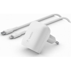 Belkin Ładowarka Belkin Belkin BOOST Charge 20W PD+PPD USB-C/Lig.1m wh  WCA006vf1MWH-B5