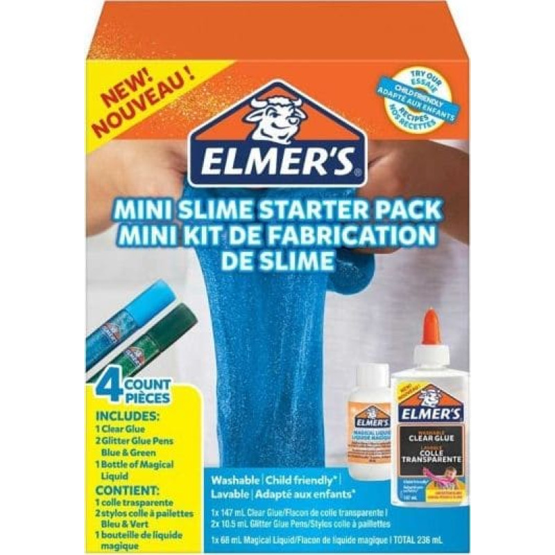 Elmers Zestaw kleju do slime'a niebieski i zielony