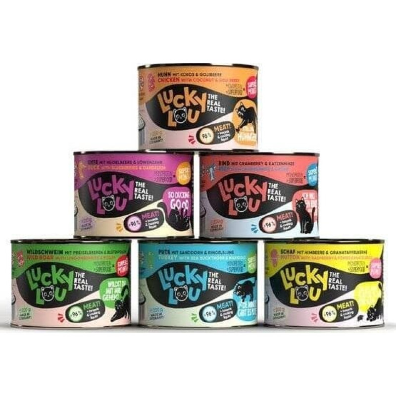 Catz Finefood Lucky Lou Supermono Karma Dla Kota Multipack Puszki 6x200g