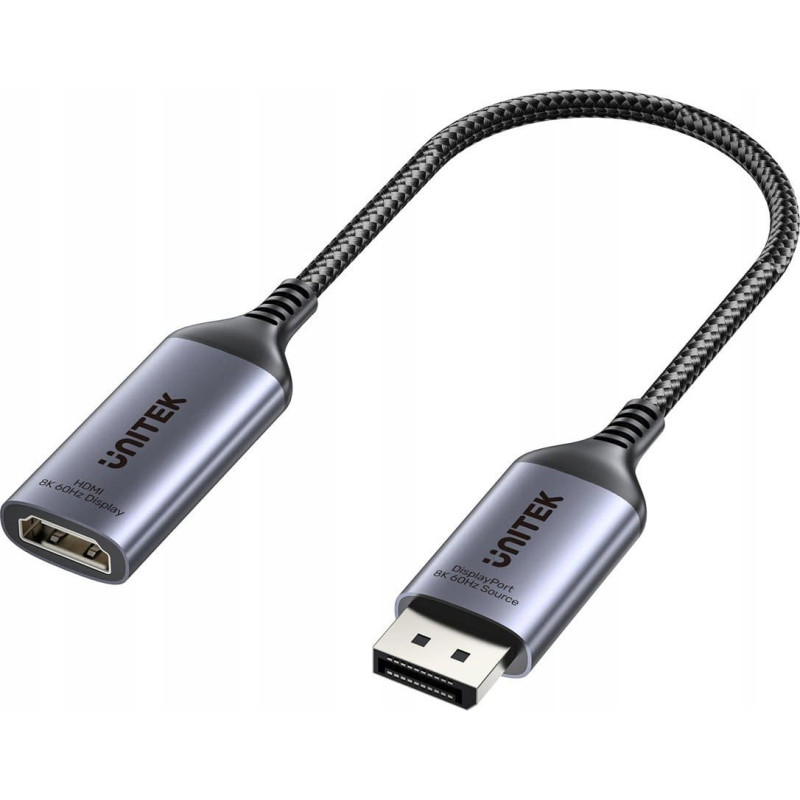 Unitek Adapter AV Unitek Unitek Przejściówka z DisplayPort 1.4 na HDMI 2.1, 8K60Hz