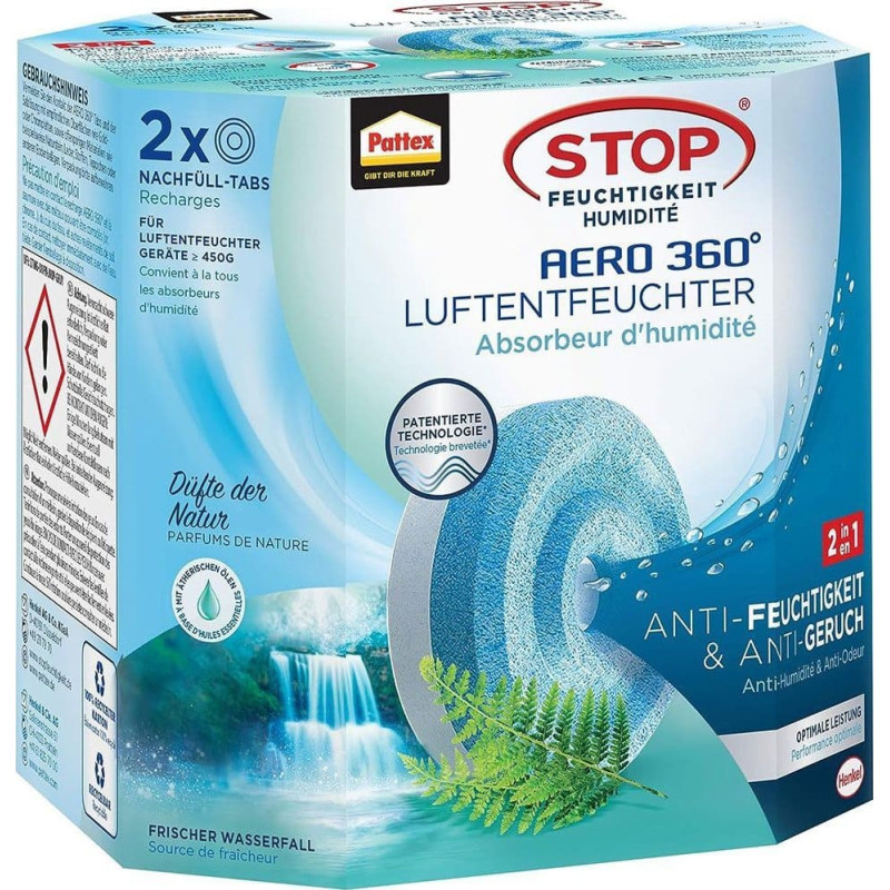 Pattex Pattex Luftentfeuchter Nachfüll Tabs Aero 360 2x450g Fresh
