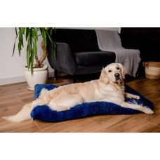 Mimikoko MIMIKO Pets Legowisko Shaggy prostokątne XXL 115x75cm chabrowe
