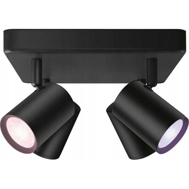 Signify Lampa sufitowa Signify WiZ IMAGEO 4erSpots Deckenleu quadrat Tunable White&Color Schw