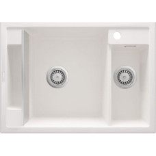 Deante Zlewozmywak Deante MAGNETIC - granitowy magnetyczny 1.5-komorowy Biały (ZRM A503)