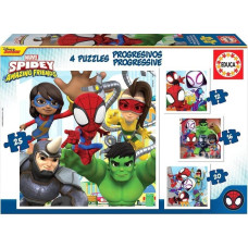 Educa Puzzle 12+16+20+25 Spidey i Super-Kumple G3