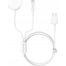 Swissten Ładowarka Swissten Wireless Charger 2in1 Apple Watch And Lightning, USB-C 1.2 M