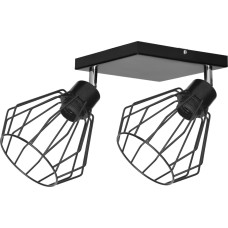 Orno Lampa sufitowa Orno PINO oprawa ścienno-sufitowa, moc max. 2x60W, E27, czarna, podstawa kwadrat