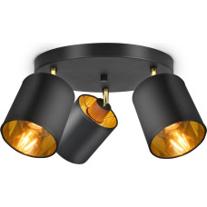 Orno Lampa sufitowa Orno BATI oprawa ścienno-sufitowa, moc max. 3x60W, E27, czarna