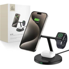 Tech-Protect Ładowarka Tech-Protect TECH-PROTECT QI15W-A35 3IN1 MAGNETIC MAGSAFE WIRELESS CHARGER BLACK