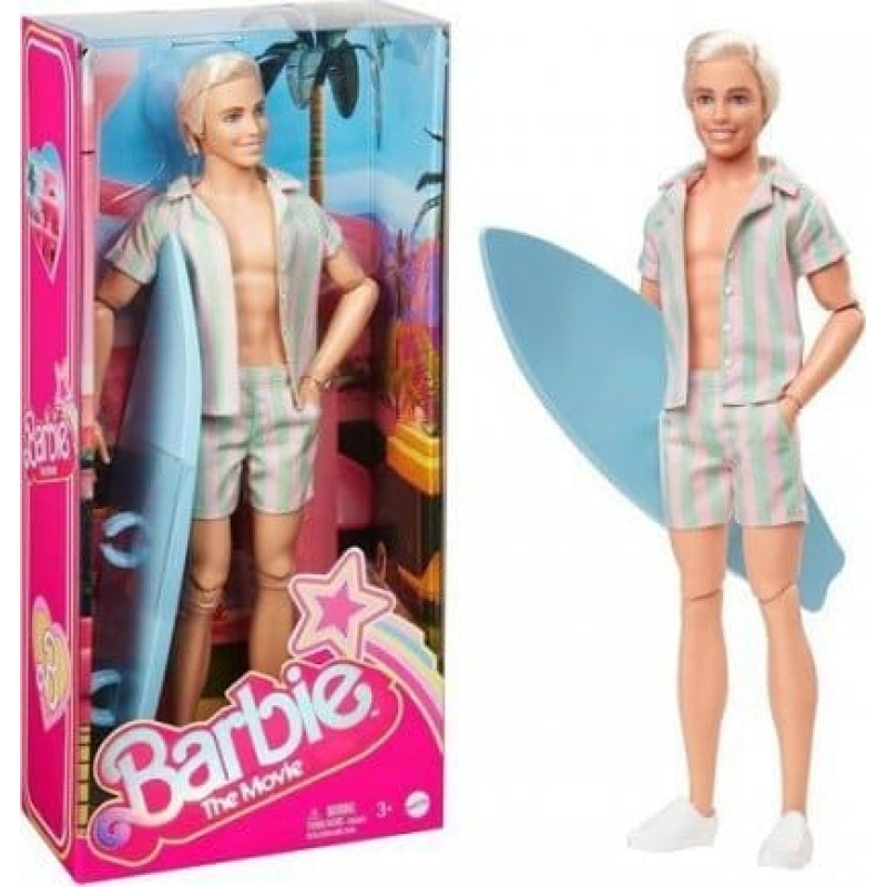 Mattel Lalka Barbie Mattel *****Barbie The Movie Ken surfer z deską HPJ97 /3