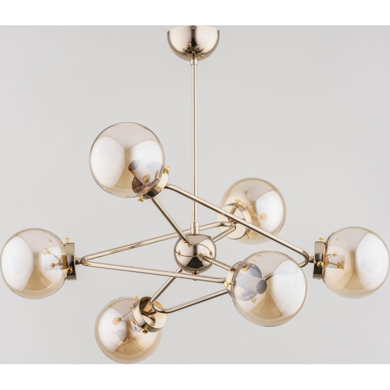 Alfa Lampa wisząca Alfa Resto lampa wisząca 6-punktowa złota Alfa