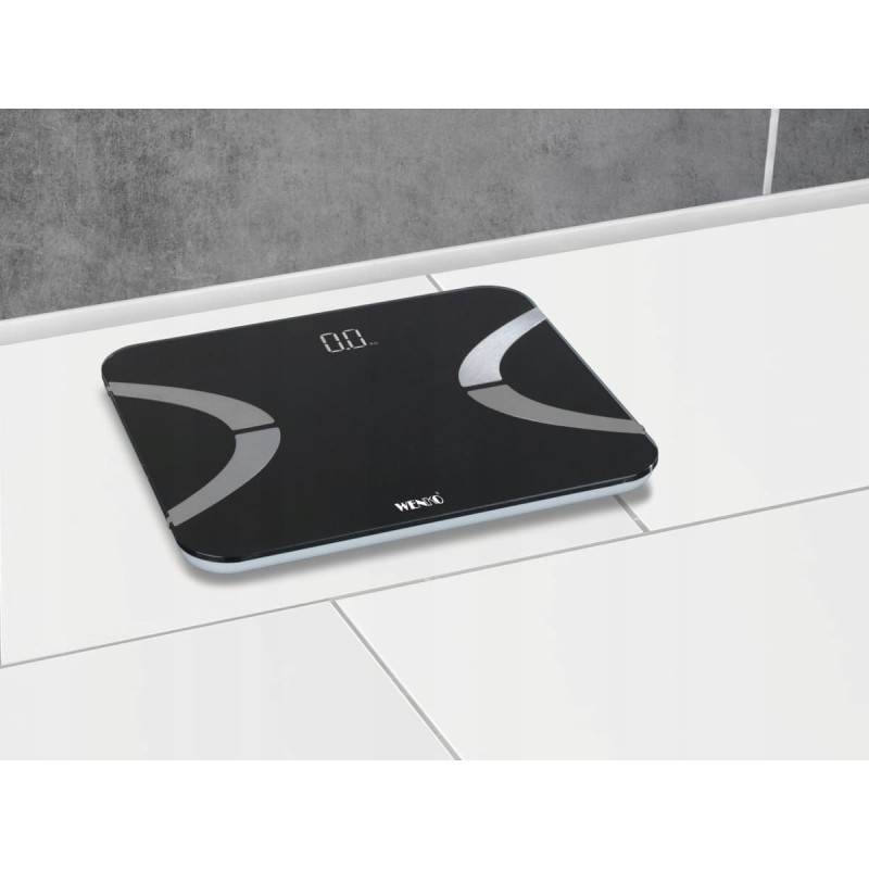 Wenko Waga łazienkowa Wenko Waga łazienkowa LED, 30 x 26 cm, czarna, WENKO