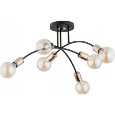 Alfac Lampa sufitowa Alfac Alfa Lanti 60817 plafon lampa sufitowa 6x60W E27 czarny/bursztynowy