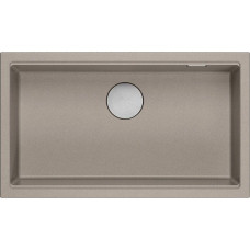 Graniteq Zlewozmywak GraniteQ LOGAN 110 GraniteQ zlewozmywak soft taupe 76x44x23,5 cm 1-komorowy wpuszczany z syfonem manualnym stal szlachetna