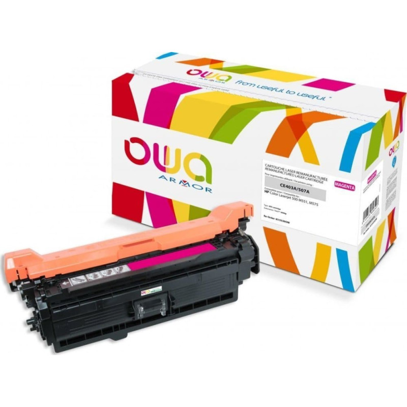 Armor Toner Armor Toner OWA Armor do HP Color Laserjet Ese 500 M551, M575, 6000 stron, CE403A, czerwona/magenta