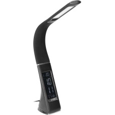 Orno Lampka biurkowa Orno DOLOMIT LED 5W, lampka biurkowa z budzikiem, 400lm, 4000K, czarna