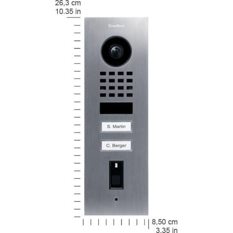 Doorbird DoorBird IP Video Türst. D1102FV Fingerpr. Edels. V2A, Unterpu