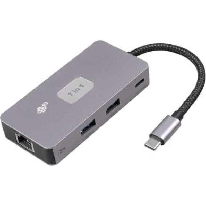 TB Adapter HUB USB C (7w1) HDMI USB SD/TF RJ45 (2500 Mbps) PD