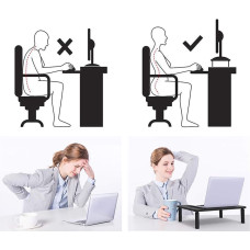 Maclean Подставка для ноутбука MC-946 с диагональю 13–32 дюйма, регулировкой высоты на 3 уровнях, выдвижным ящиком, выдерживающим нагрузку до 20 кг, с вентиляцией