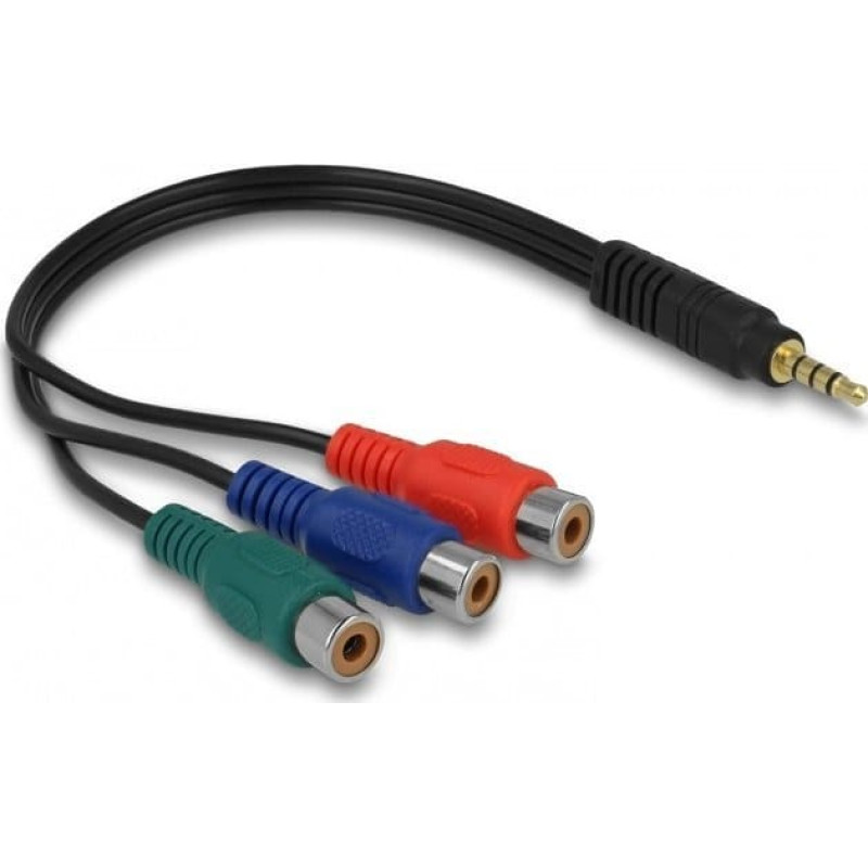 Delock Kabel Delock Jack 3.5mm - RCA (Cinch) x3 0.2m czarny (62499)