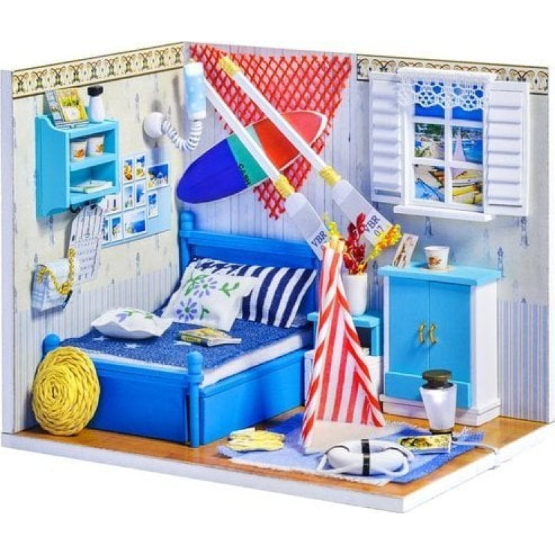 Nice Idea Składany Drewniany Model LED Leo's room