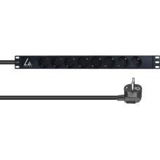 Lanview Lanview LVR-3MSCH-LIC-SCH8 rozdzielacz zasilania PDU 8 x gniazdo sieciowe 1U Czarny