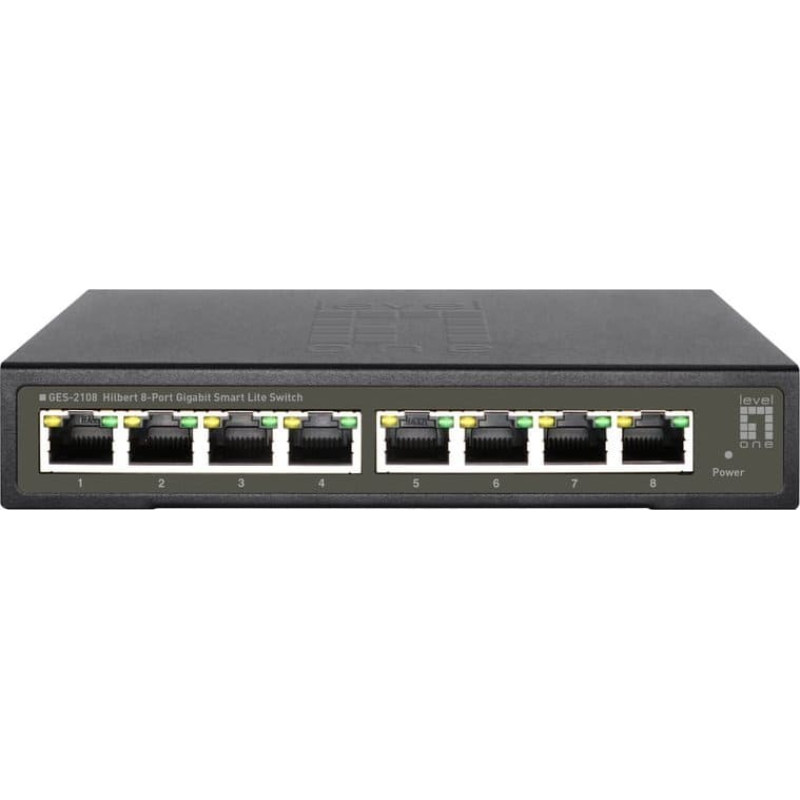 Levelone Switch LevelOne LevelOne GES-2108 łącza sieciowe Zarządzany L2 Gigabit Ethernet (10/100/1000) Czarny