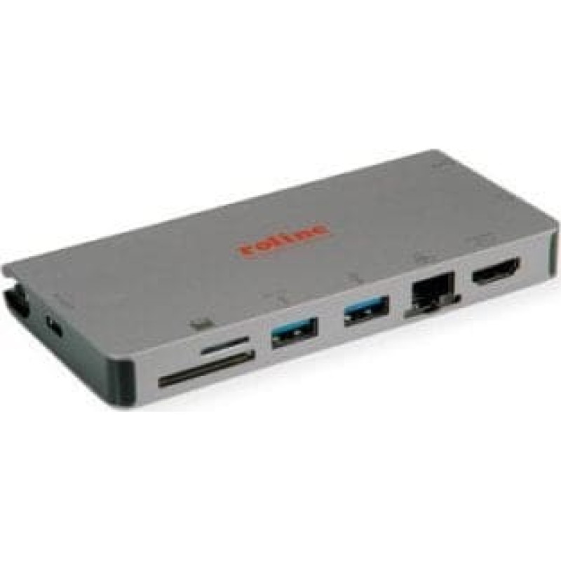 Triton HUB USB TRITON Stacja dokująca ROLINE USB typu C, HDMI 4K, VGA, 2x USB 3.2 Gen 1, LAN, PD, kaartlezer