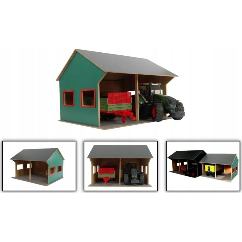 Hipo Traktor ogrodowy Hipo Szopa na dwa traktory 1:16 610263 46829