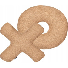 Beliani 2 poduszki dekoracyjne litery teddy jasnobrązowe HESPERIS Lumarko!