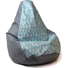 Triton Pufa worek sako GRUSZA DRUK szary-lama XL 130x90