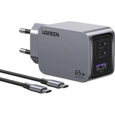 Ugreen Ładowarka Ugreen Ładowarka sieciowa UGREEN Nexode Pro USB-A, 2xUSB-C 65W + kabel USB-C / USB-C 1.5m czarna