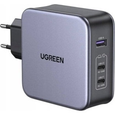 Ugreen Ładowarka Ugreen Ładowarka sieciowa UGREEN CD289, 2x USB-C, 1x USB-A, GaN, 140W, Kabel 2m (Czarna)