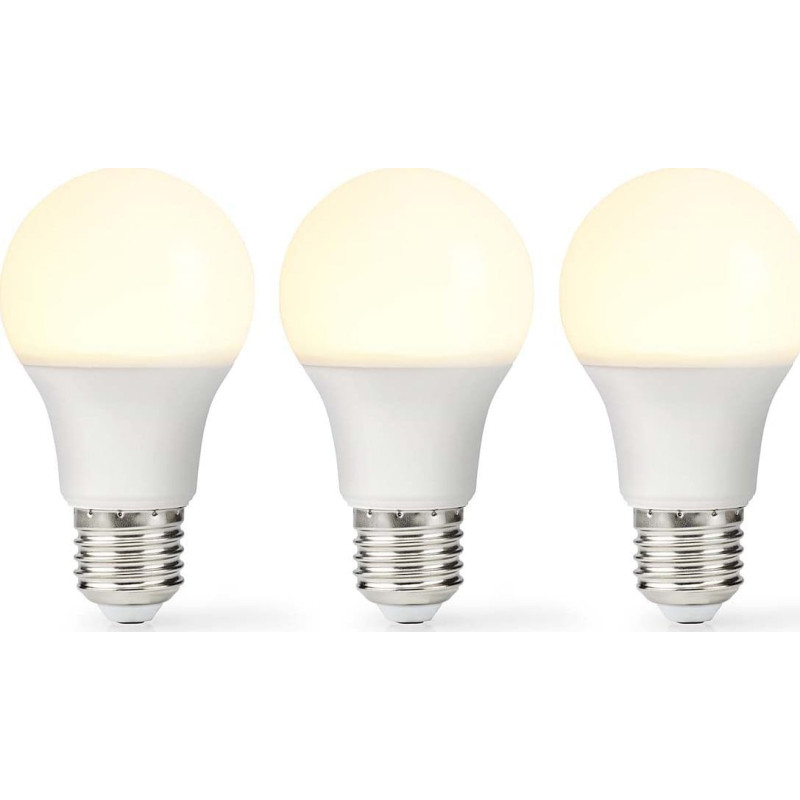 Nedis Nedis LBE27A602P3 lampa LED Ciepłe białe 2700 K 8,5 W E27 F