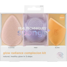 Real Techniques Gąbka do Makijażu Real Techniques Sponge + Glow Radiance Complexion (3 pcs)