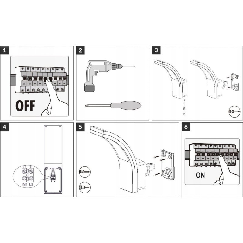 Energizer ORNO GARDEN FITTING PYRITE LED 10W, 4000K, IP54, GRAY