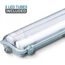 V-Tac Oprawa Hermetyczna LED V-TAC PC/PC 2x120cm (2 x 18W) (Tuby LED w zestawie) VT-12023 4000K 3400lm