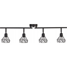 Beliani Lampa sufitowa Beliani Lampa spot 4-punktowa metalowa czarna ERMA Lumarko!