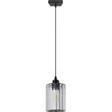 Italux Lampa wisząca Italux Elem Modena 6782/1 BL lampa wisząca zwis 1x60W E27 czarna/transparentna