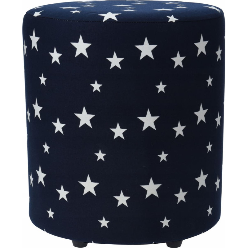 Home Styling Collection Pufa STARS, 30 cm, granatowa z giwazdkami