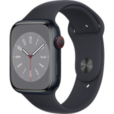 Apple Smartwatch Apple Watch 8 GPS + Cellular 45mm Midnight Alu Sport Czarny  (MNK43FD/A)