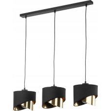 Tkkrywult Lampa wisząca TKKRYWULT TK Lighting Grant 4877 lampa wisząca zwis 3x15W E27 czarna/złota
