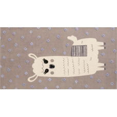 Beliani Dywan dziecięcy bawełniany motyw lamy 80 x 150 cm brązowy LUBUK Lumarko!