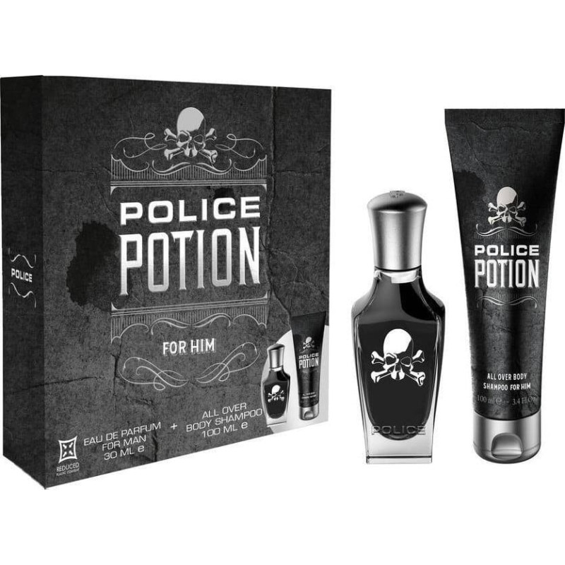 Police Potion For Him zestaw woda perfumowana spray 30ml + żel pod prysznic 100ml