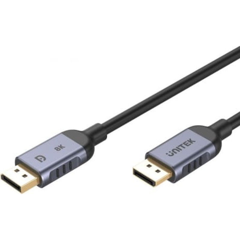 Unitek C1628GY01-3M DisplayPort kabelis Melns, Pelēks