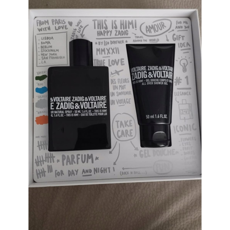 Zadig & Voltaire Set Zadig & Voltaire: This Is Him, Eau De Toilette, For Men, 50 ml + This Is Him, Shower Gel, For All Skin Types, 50 ml For Men
