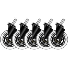 Deltaco Deltaco RGB Rollen f. Gamingstühle 5er Pack schwarz