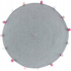Douceur D`interieur Okrągły dywanik z pomponami POMPOMPARTY, Ø 90 cm